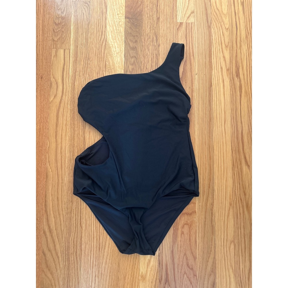 Marcella NYC Black One Shoulder Cutout‎ Swimsuit Size S European Handcrafted